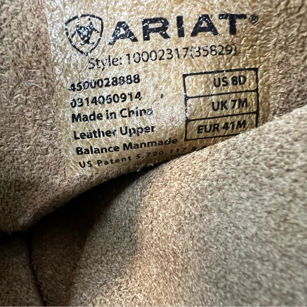 Ariat Brown Tan Leather Cowboy Boots